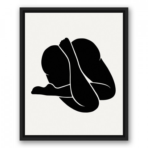 Cheeky 16x20 Black Floating Framed Canvas