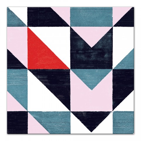 Emotion and Shape Geometric Abstract 12x12 Canvas Wall Art