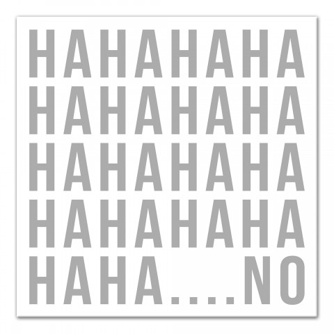 Hahaha. . .No 12x12 Canvas Wall Art