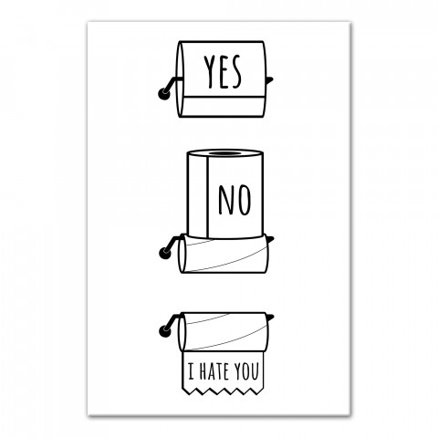 Toilet Paper Etiquette 12x18 Canvas Wall Art