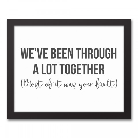 We've Been Through A Lot Together 11x14 Black Framed Canvas