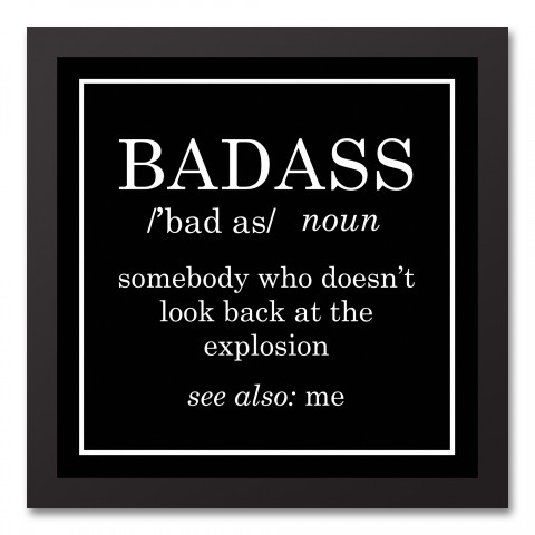 Badass Definition 12x12 Black Framed Canvas