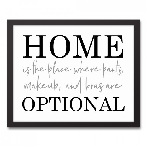 Home Is The Place 16x20 Black Framed Canvas