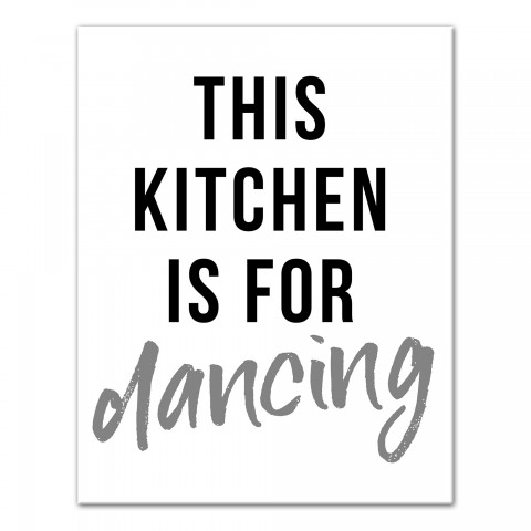 This Kitchen Is For Dancing 11x14 Canvas Wall Art