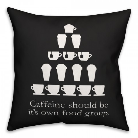 Caffeine Should Be It's Own Food Group 18x18 Spun Poly Pillow