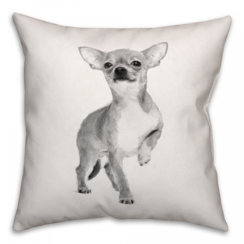 Chihuauhua Sketch 18x18 Poly Twill Pillow