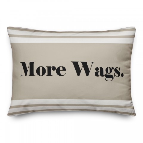 More Wags 14x14 Poly Twill Pillow
