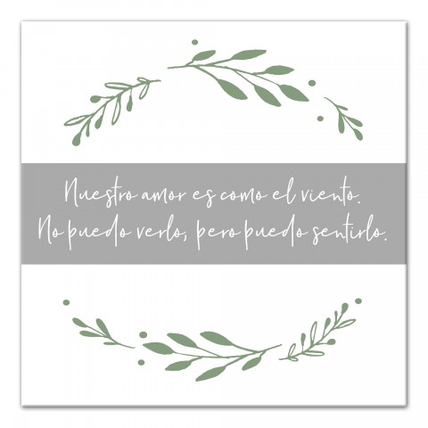 Nuestro Amor Es Como El Viento  12x12 Canvas Wall Art