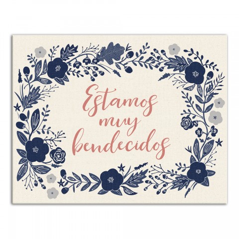 Estamos Muy Bendecidos 11x14 Canvas Wall Art