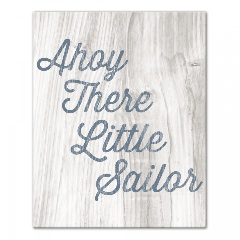 Ahoy There Little Sailor 16x20 Canvas Wall Art