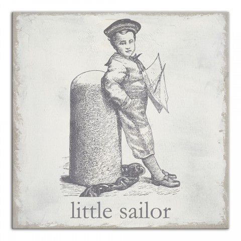 Little Sailor Boy 12x12 Canvas Wall Art