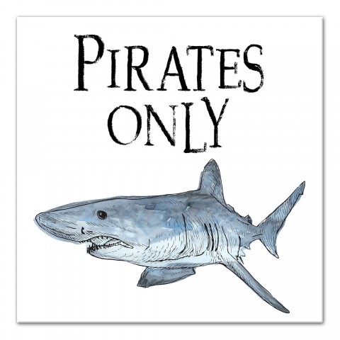 Pirates Only 12x12 Canvas Wall Art