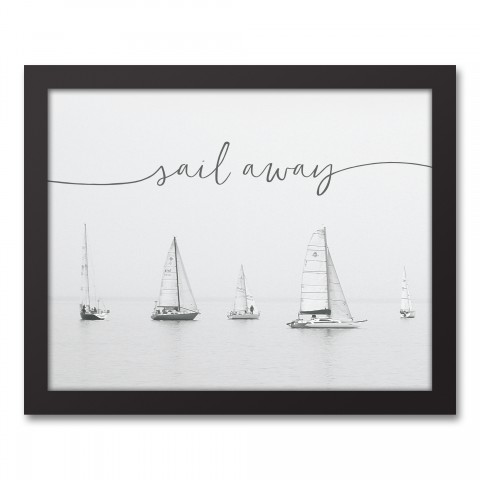 Sail Away 11x14 Black Framed Canvas