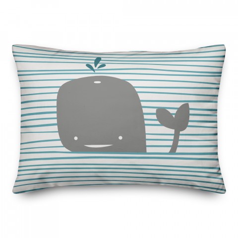 Little Gray Whale 14x20 Spun Poly Pillow