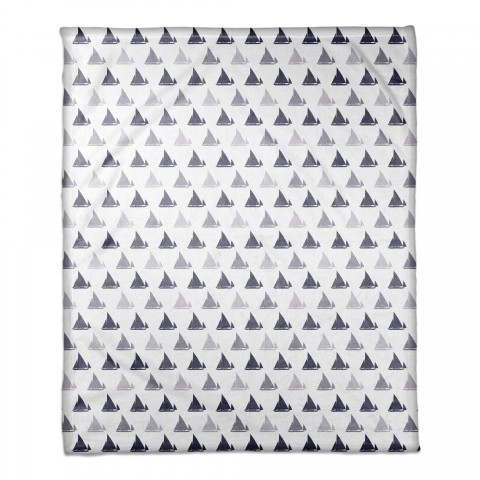 Blue Boats Pattern 30x40 Coral Fleece Blanket