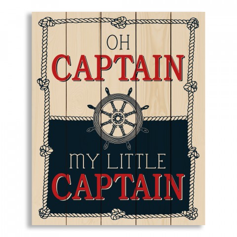 Oh Captain, My Little Captain 18x22 Pallet Wood Art