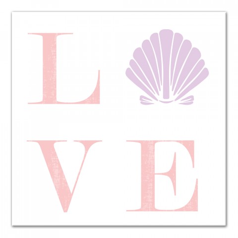 Shell Love 16x16 Canvas Wall Art