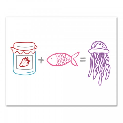 Jellyfish Equation 16x20 Canvas Wall Art
