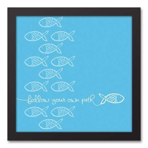 Follow Your own Path 12x12 Black Framed Canvas