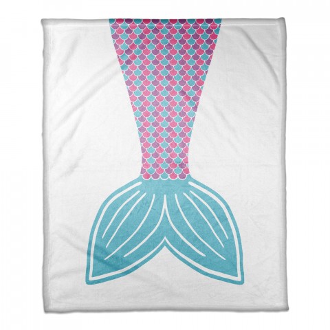 Mermaid Tail 50x60 Coral Fleece Blanket