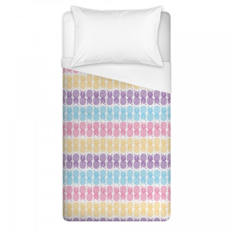 Colorful Pineapple Pattern Twin Brushed Poly Duvet