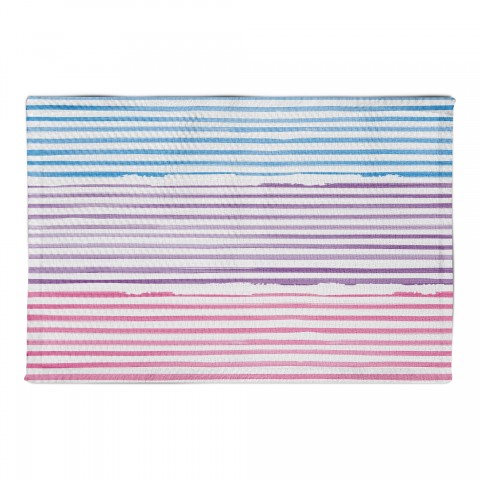 Watercolor Mermaid Stripes  Area Rug