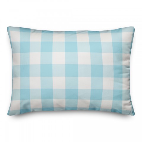 Blue Buffalo Check 14x20 Spun Poly Pillow