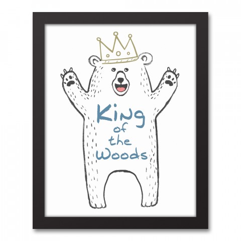 King Of The Woods 11x14 Black Framed Canvas