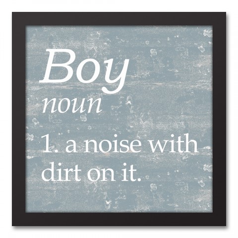 Boy Definition 12x12 Black Framed Canvas