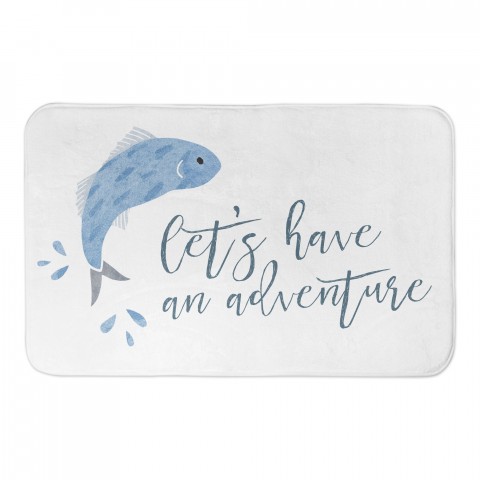 Let's Have An Adventure Fish 34x21 Bath Mat