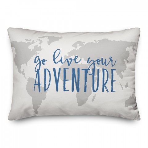 Go Live Your Adventure 14x20 Spun Poly Pillow