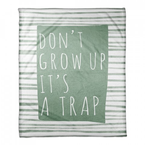 Don't Grow Up It's A Trap 30x40 Coral Fleece Blanket
