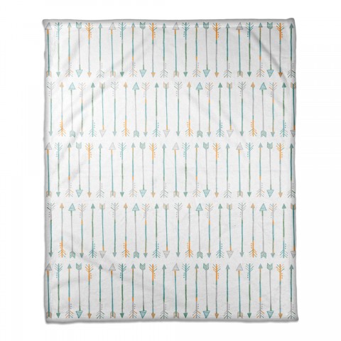 Arrow Pattern 50x60 Coral Fleece Blanket