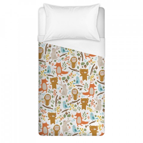 Play All Day And Sleep All Night Animal Pattern Twin Brushed Poly Duvet