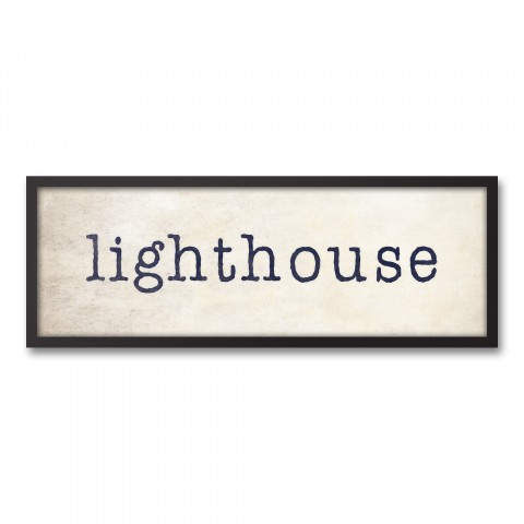 Lighthouse 12x36 Black Framed Canvas