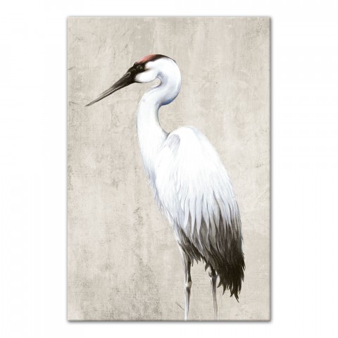White Heron 20x30 Canvas Wall Art