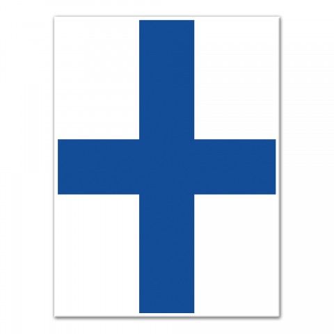 Blue & White Nautical Flag 30x40 Canvas Wall Art