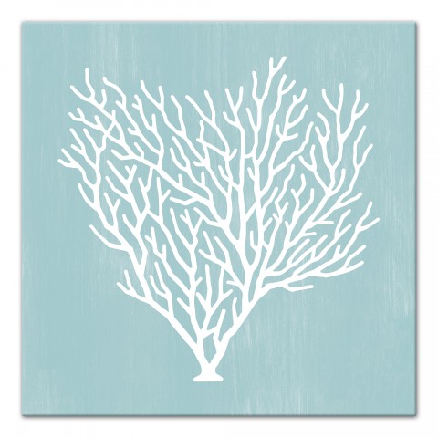 Light Blue Coral Wall Art