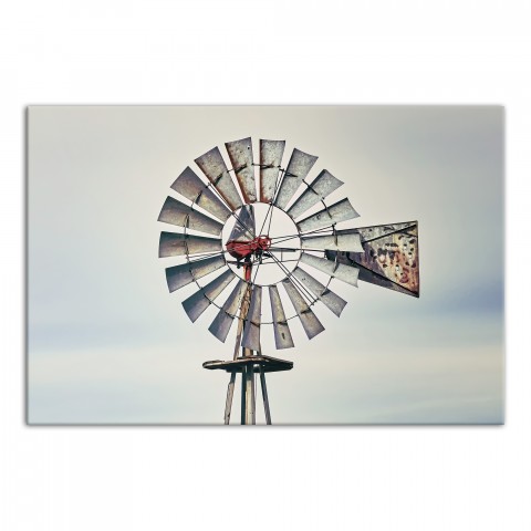 Rustic Farmhouse Windmill Photography 24x36 Canvas Wall Art