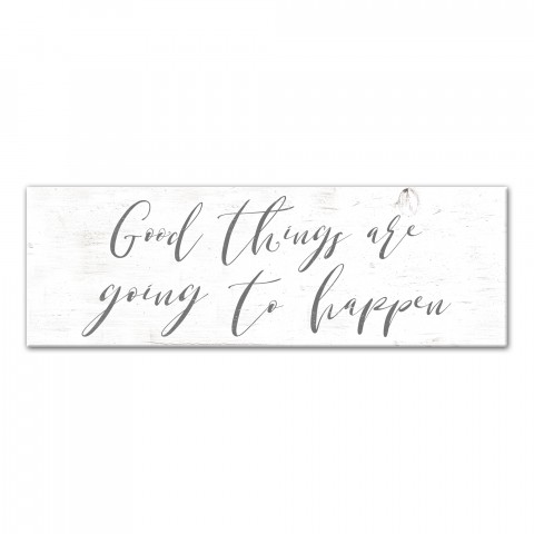 Good Things Are Going to Happen Typography 12x36 Canvas Wall Art