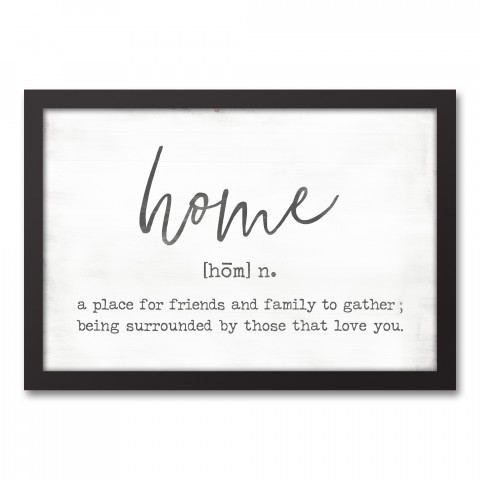 Home Definition 12x18 Black Framed Canvas