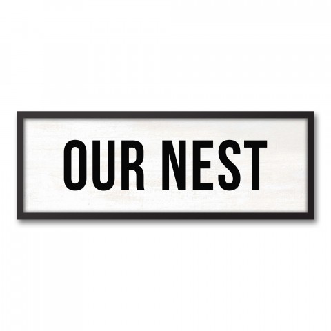 Our Nest 12x36 Black Framed Canvas