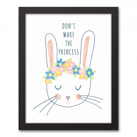 Don't Wake The Princess 11x14 Black Framed Canvas