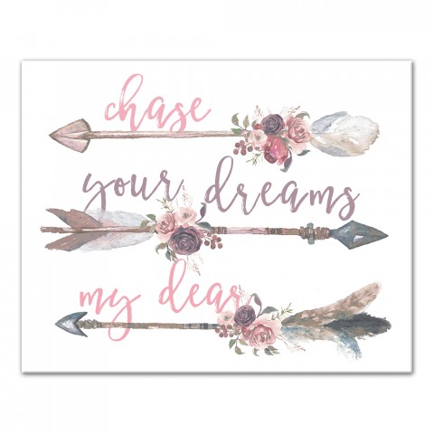 Chase Your Dreams My Dear 16x20 Canvas Wall Art