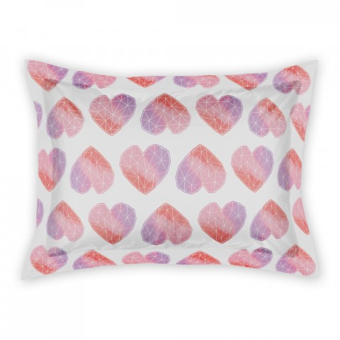 Colorful Heart Pattern Standard Brushed Poly Sham