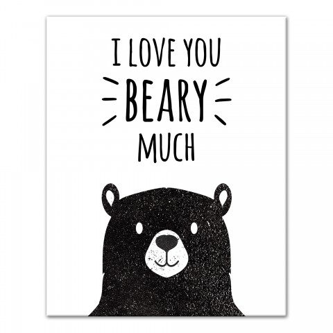 I Love You Beary Much 16x20 Canvas Wall Art