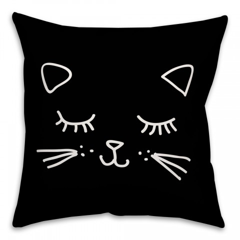 Kitten Sketch 16x16 Spun Poly Pillow