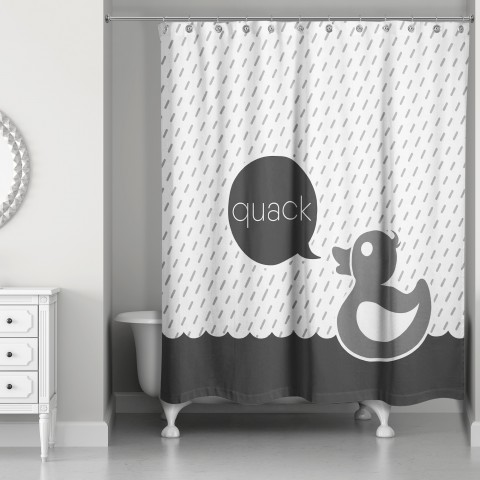 Rubber Duck Quack 71x74 Shower Curtain