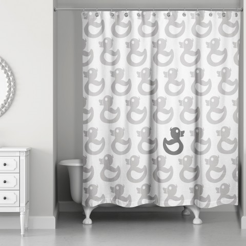 Rubber Duck Pattern 71x74 Shower Curtain