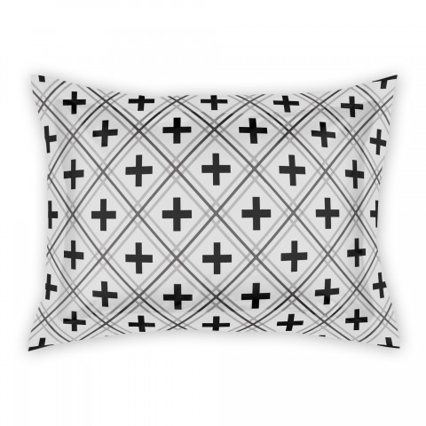 White Swiss Criss Cross Standard Brushed Poly Sham